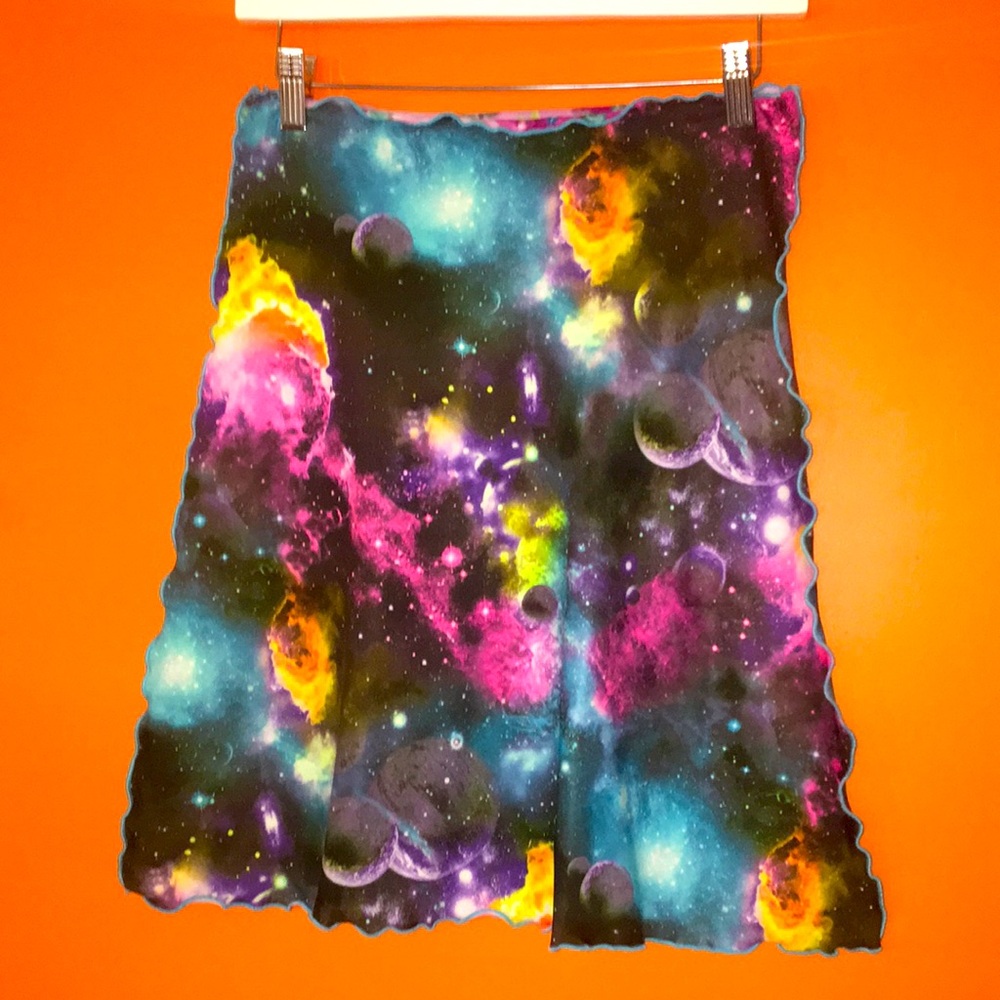 Haystacks Galaxy Print A-Line Skirt in Multicolor Size Small/Medium Woman’s